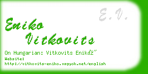 eniko vitkovits business card